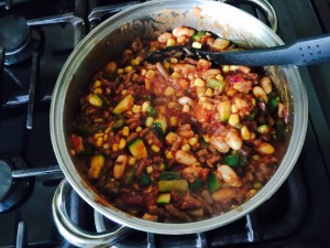 Simmering ragu